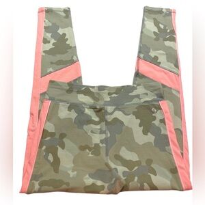 Xersion Active Girl’s XL 16 Leggings Camo Neon Orange